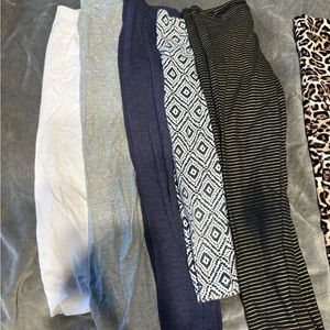 Girls 5 pairs leggings size 7-8